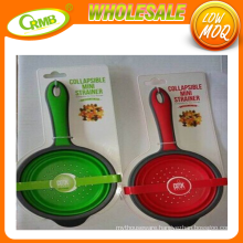 New style collapsible mini strainer with TPR handle with Silicone blade